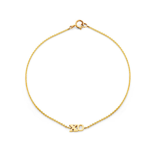 gold xo bracelet prb 046 14ky