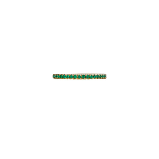 half eternity emerald gold band