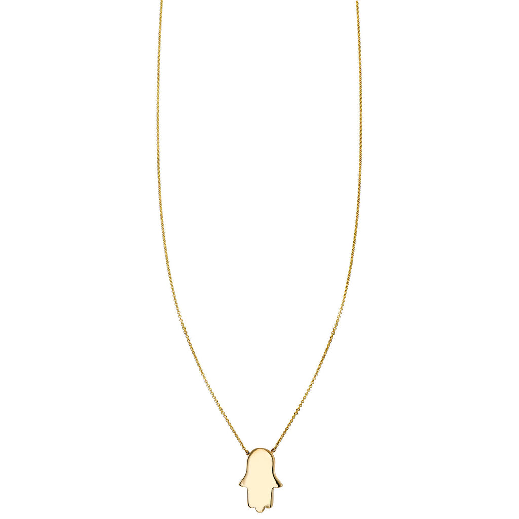 hamsa dainty charm petite necklace PRN 389 14KY