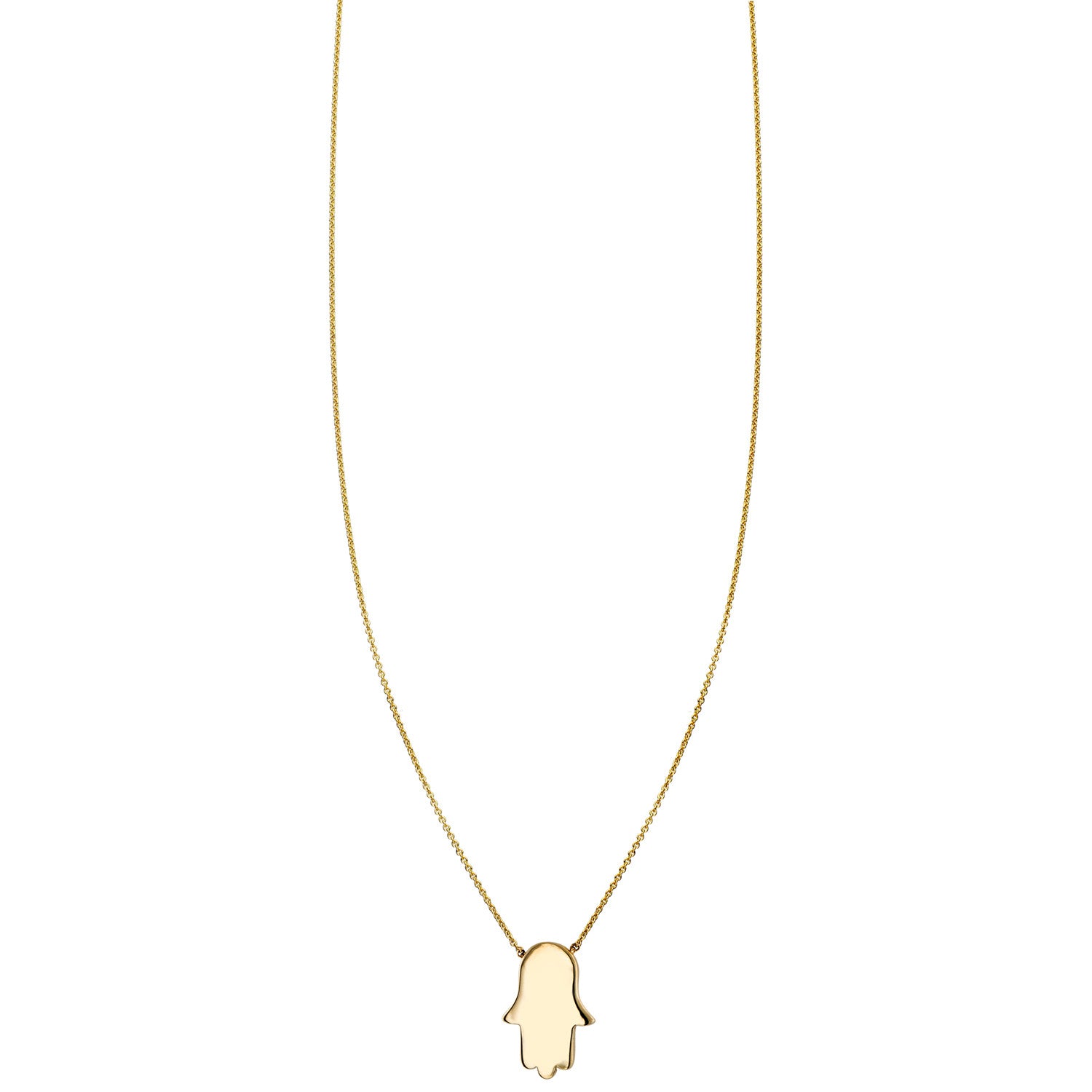 hamsa dainty charm petite necklace PRN 389 14KY