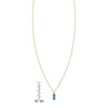 Emerald & Gold Tag Necklace