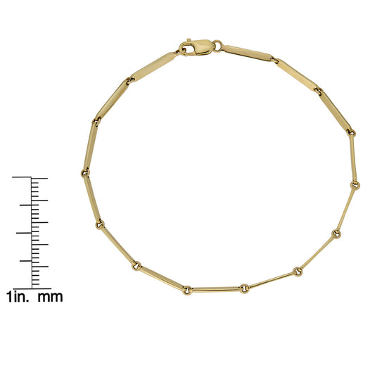 Gold Bar Chain Bracelet