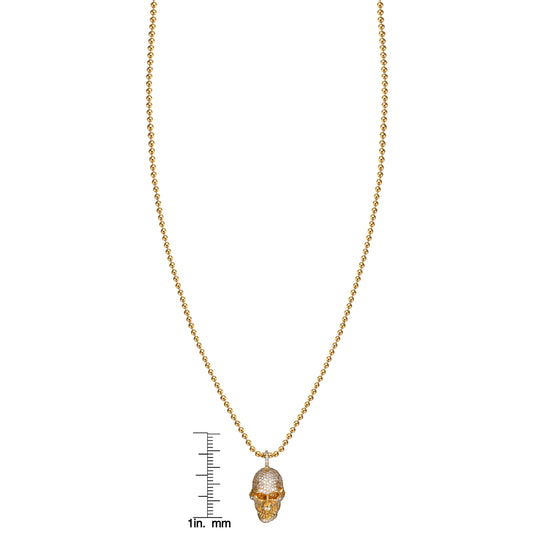 Large Diamond Skull Necklace