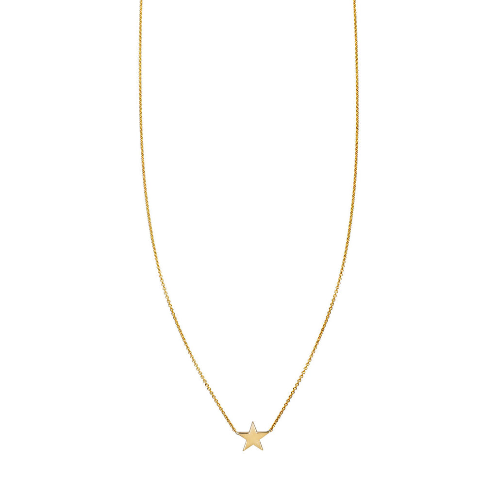 large gold star necklace