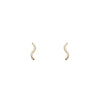 mini wave gold earrings PRE 459 14KY