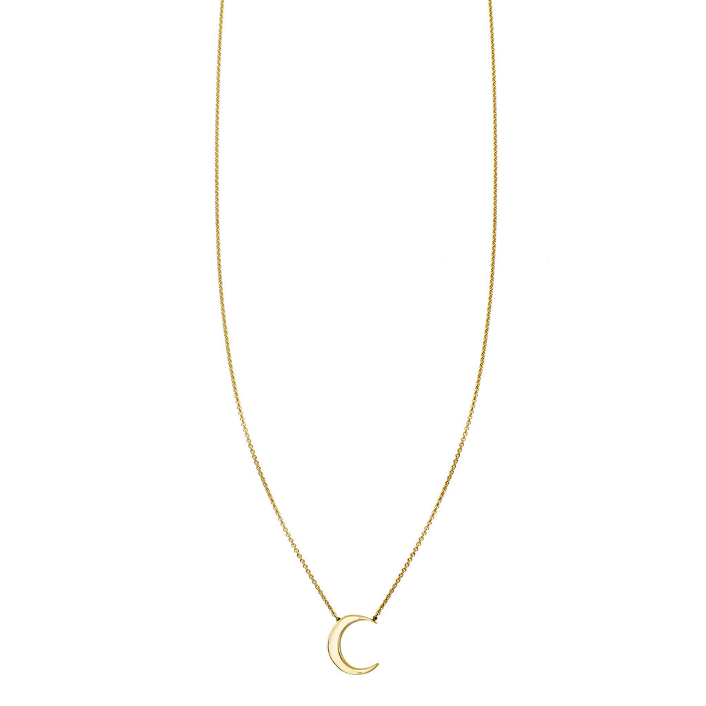 Crescent moon tiny charm delicate necklace - minimalist celestial jewelry