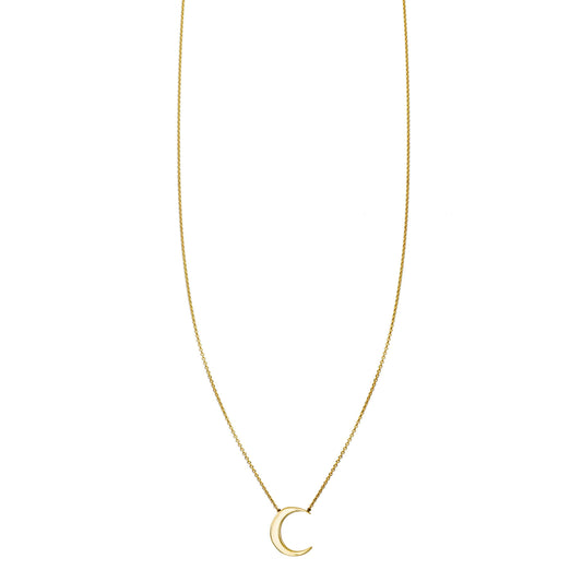 Crescent moon tiny charm delicate necklace - minimalist celestial jewelry