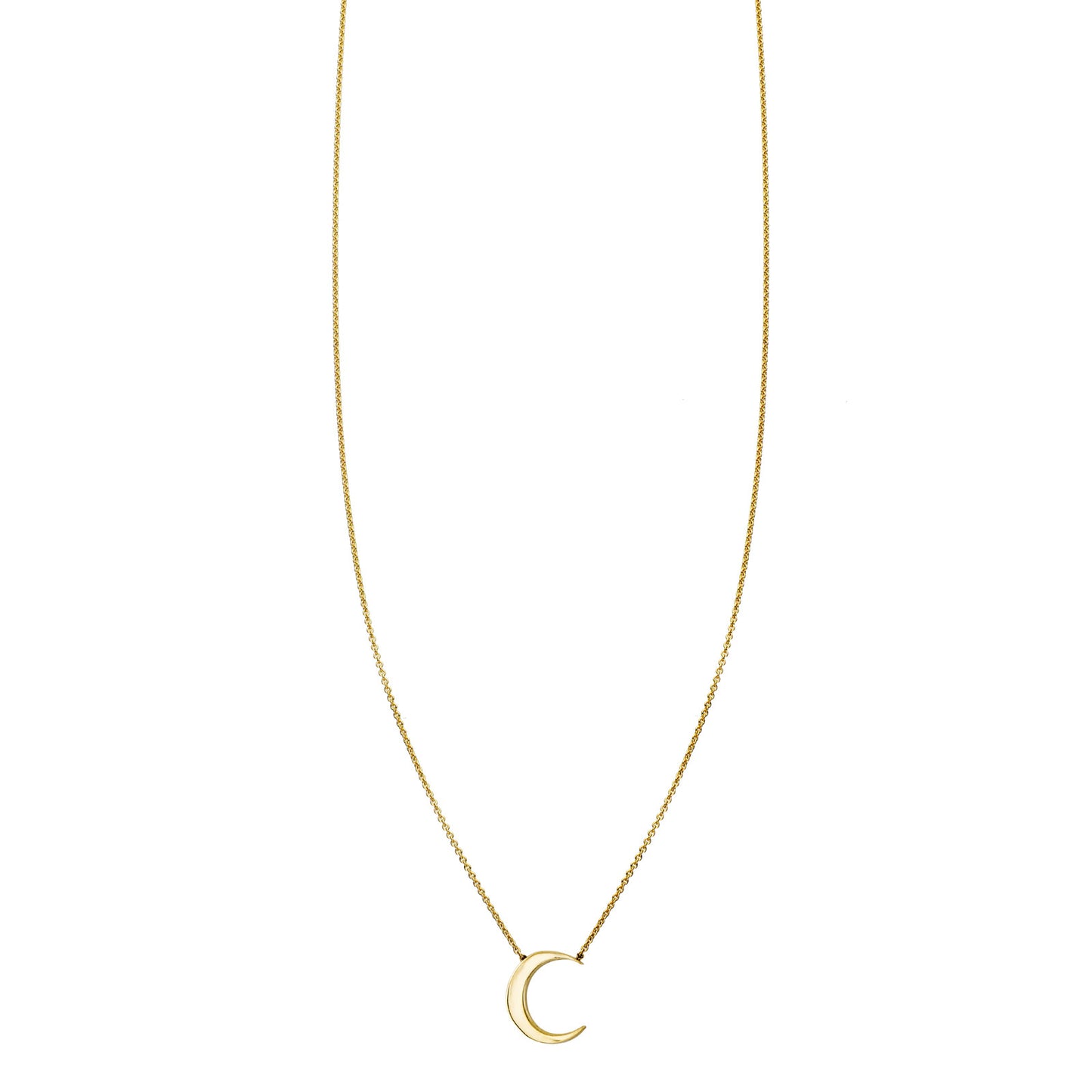 Crescent moon tiny charm delicate necklace - minimalist celestial jewelry