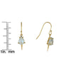 Moonstone Dangle Spike Earrings