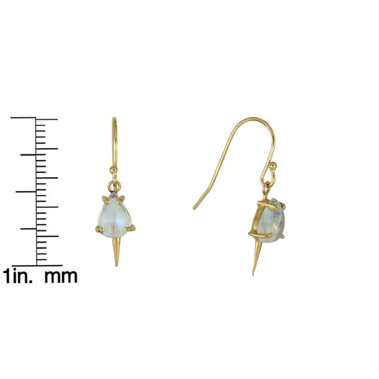 Moonstone Dangle Spike Earrings