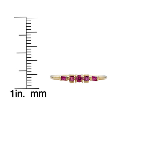 Multi Bar Ruby Ring