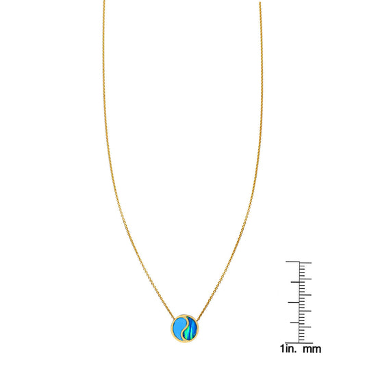 Opal & Turquoise Yin Yang Necklace