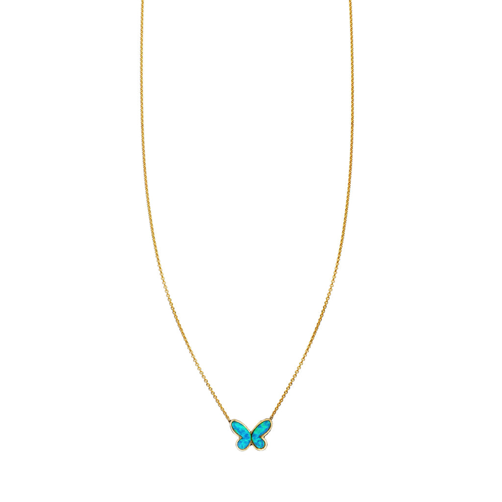 opal inlaid folded butterfly necklace_1