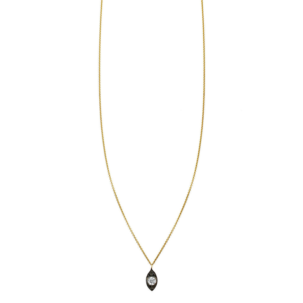 pave designer evil eye charm necklace for women PRN 004