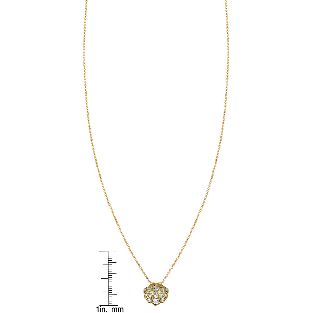 Diamond Seashell Necklace