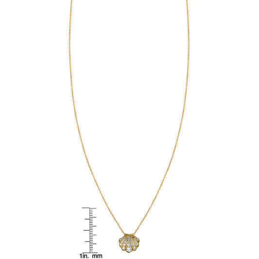 Diamond Seashell Necklace