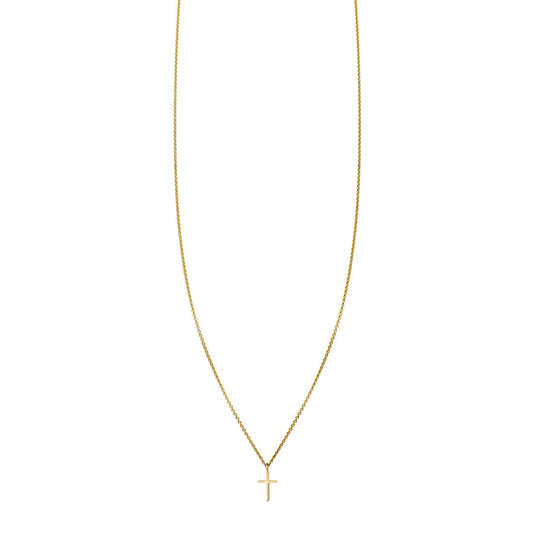 Tiny Cross Gold Necklace, a subtle yet striking symbol of faith and fashion.