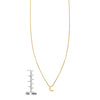 petite gold moon necklace with ruler