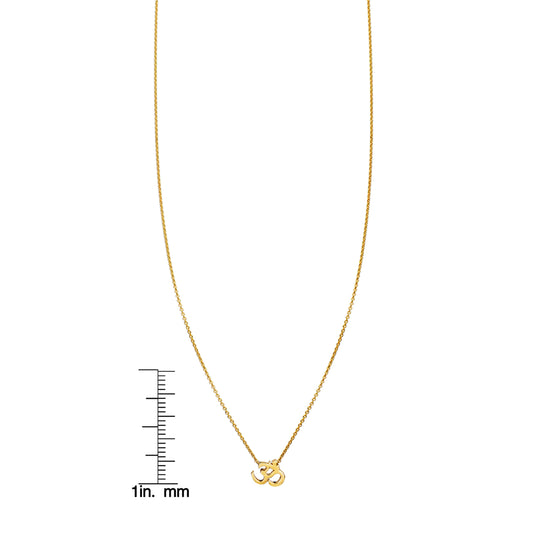 Tiny Gold OHM Necklace