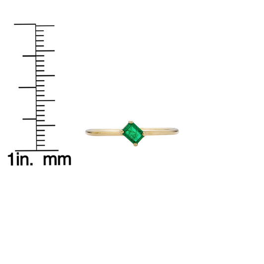 Sideways Emerald Ring
