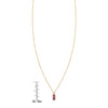 Ruby & Gold Tag Necklace
