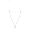 Ruby & Gold Tag Necklace