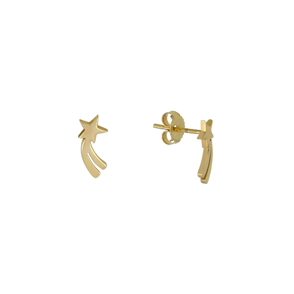 Gold Shooting Star Studs
