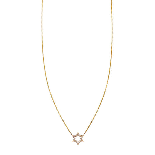 small diamond star of david necklace prn 459 14wd