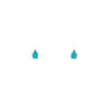 small double bubble turquoise earrings