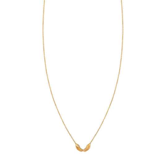 14k gold small angel wings necklace (PRN065), spiritual-themed jewelry.