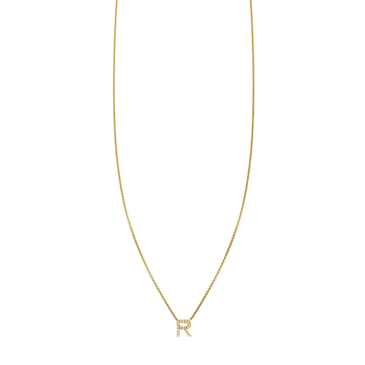 Diamond Letter Initial Charm Necklace by Phoenix Roze: Sparkle with every step.