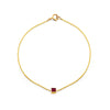 square cut ruby gold bracelet prb 060 14ky