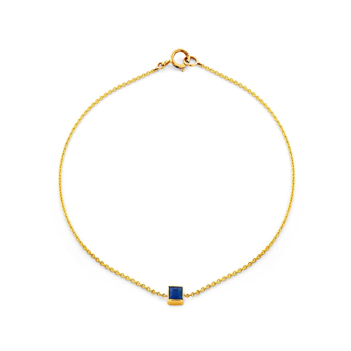 square cut sapphire gold bracelet prb 059 14ky