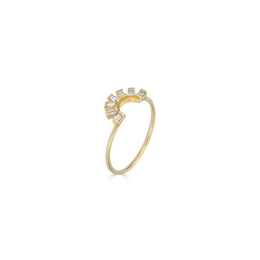 Sunrise Baguette Diamond Ring