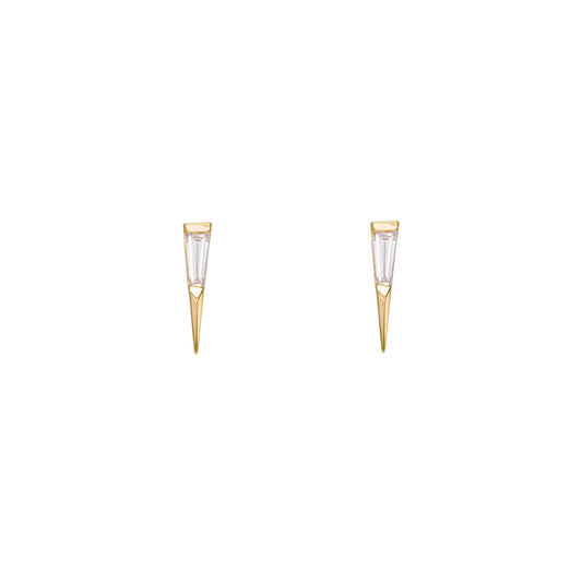 tapered baguette diamond spike earring PRE 1800 WD
