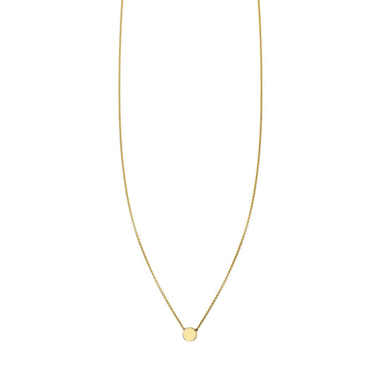 Delicate gold dot necklace - minimalist dainty pendant for subtle everyday elegance