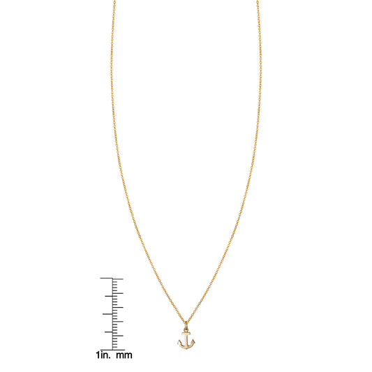 Tiny Gold Anchor Necklace