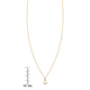 14k gold tiny anchor necklace with ruler (PRN387), nautical-themed jewelry.