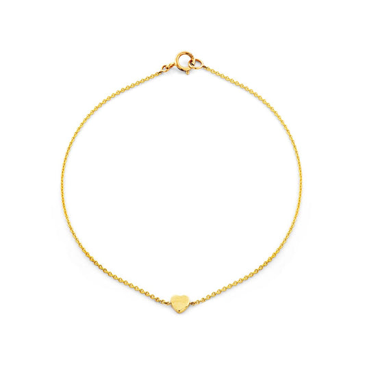 Delicate gold heart bracelet - dainty charm jewelry for everyday elegance
