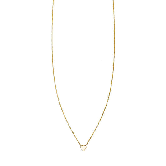 Delicate gold heart necklace - dainty romantic pendant for subtle everyday elegance