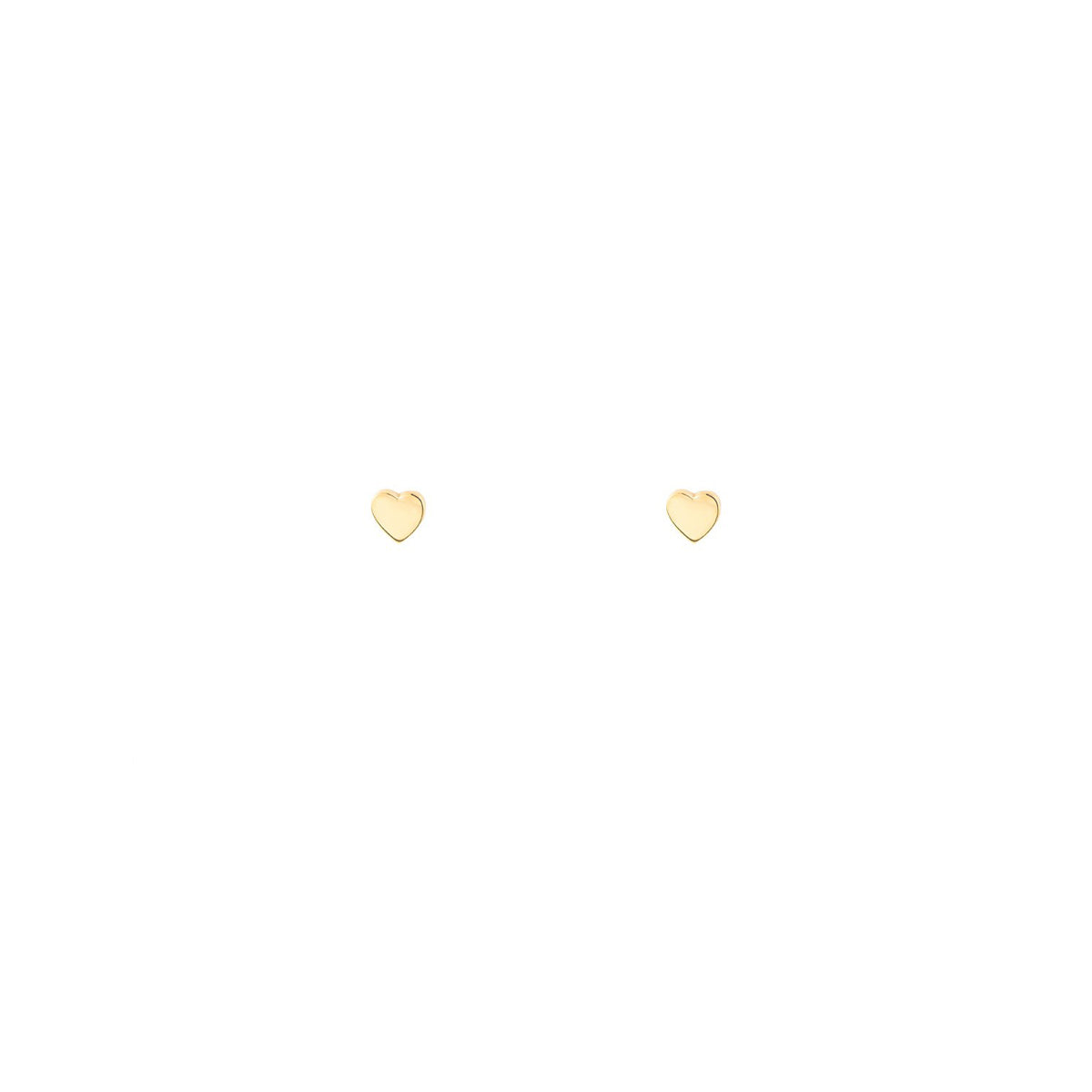 Tiny gold heart stud earrings - minimalist everyday earrings