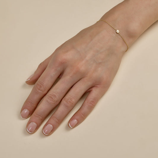 Tiny Diamond Evil Eye Bracelet