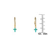 tiny turquoise cross diamond hoop earrings_1
