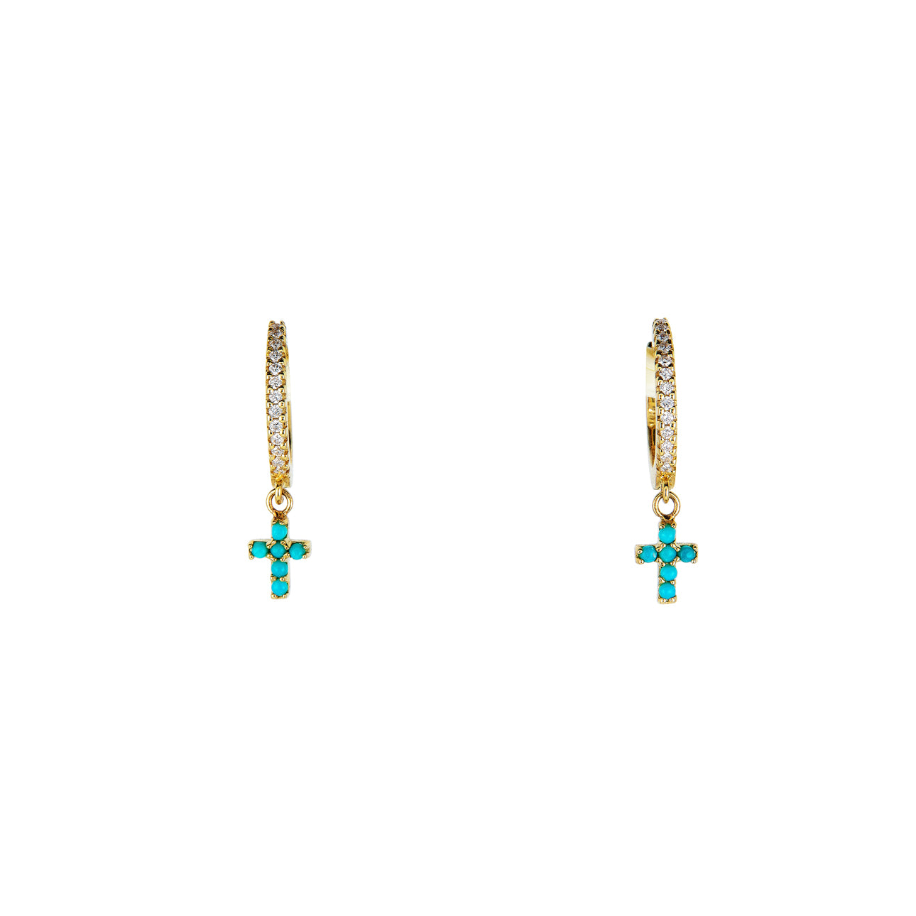 tiny turquoise cross diamond hoop earrings_309a69b1 b013 4bcf b42c f0d83841330a
