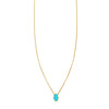 tiny turquoise inlaid hamsa hand necklace