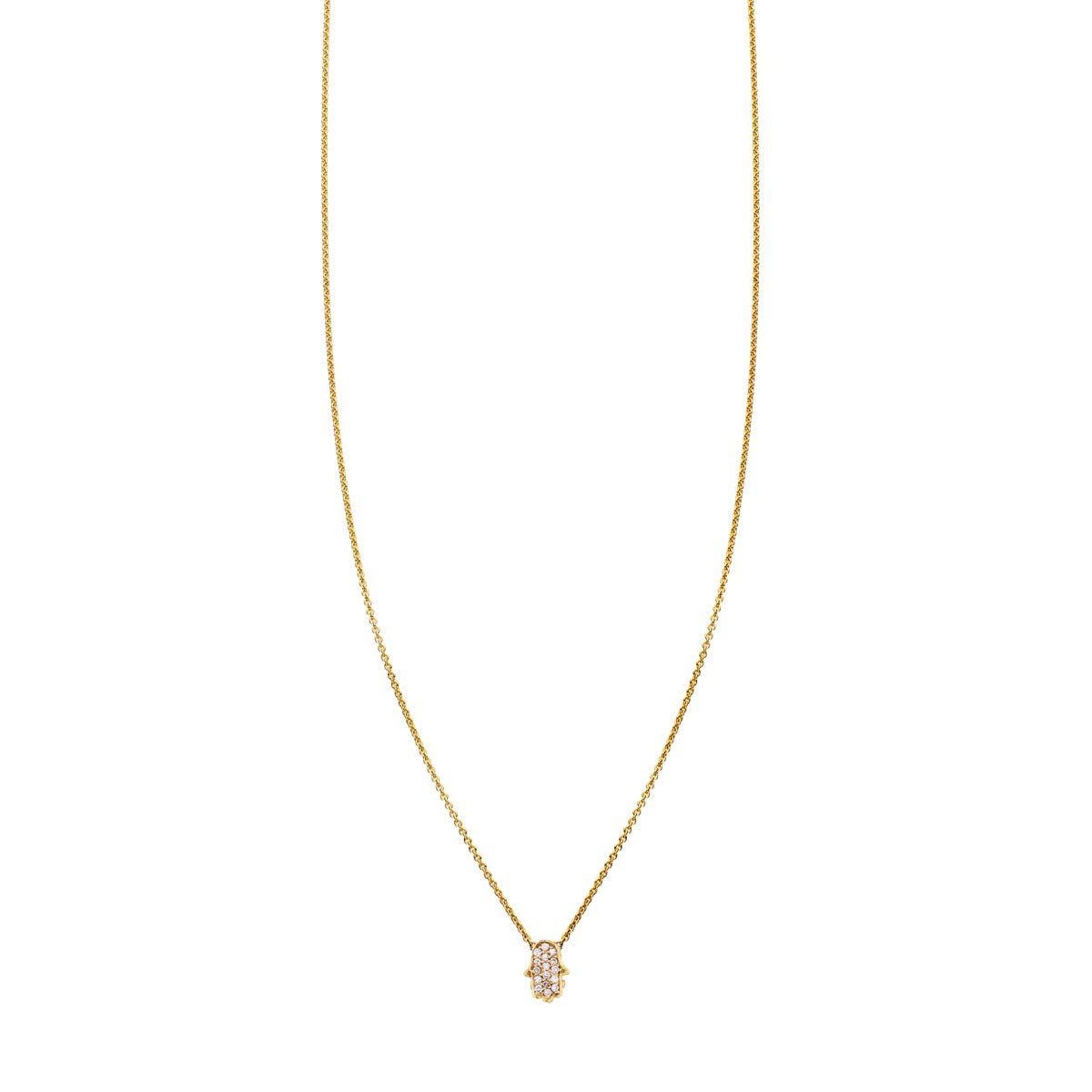 tiny white diamond hamsa hand necklace prn 022 wd