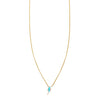 turquoise inlaid lightning bolt necklace PRN 259 TUR