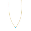 turquoise inlaid square necklace PRN 505 TUR