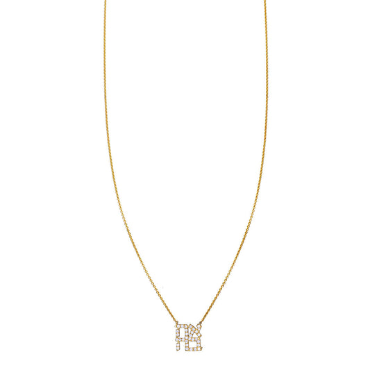 white diamond ahava love necklace PRN 434 WD