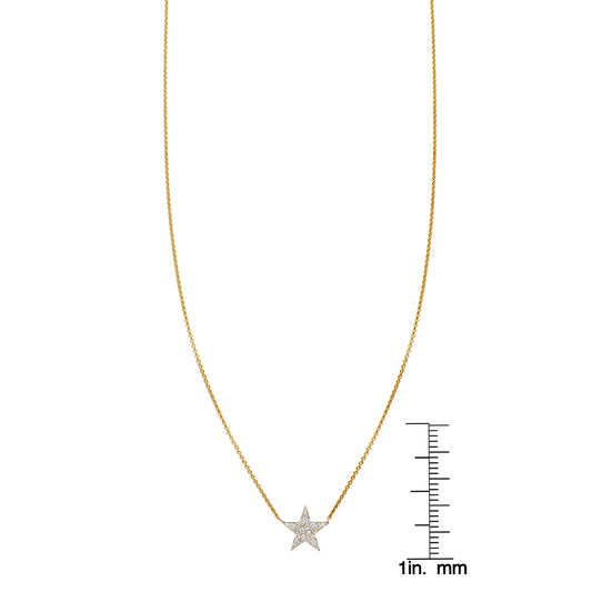 White Diamond Star Necklace
